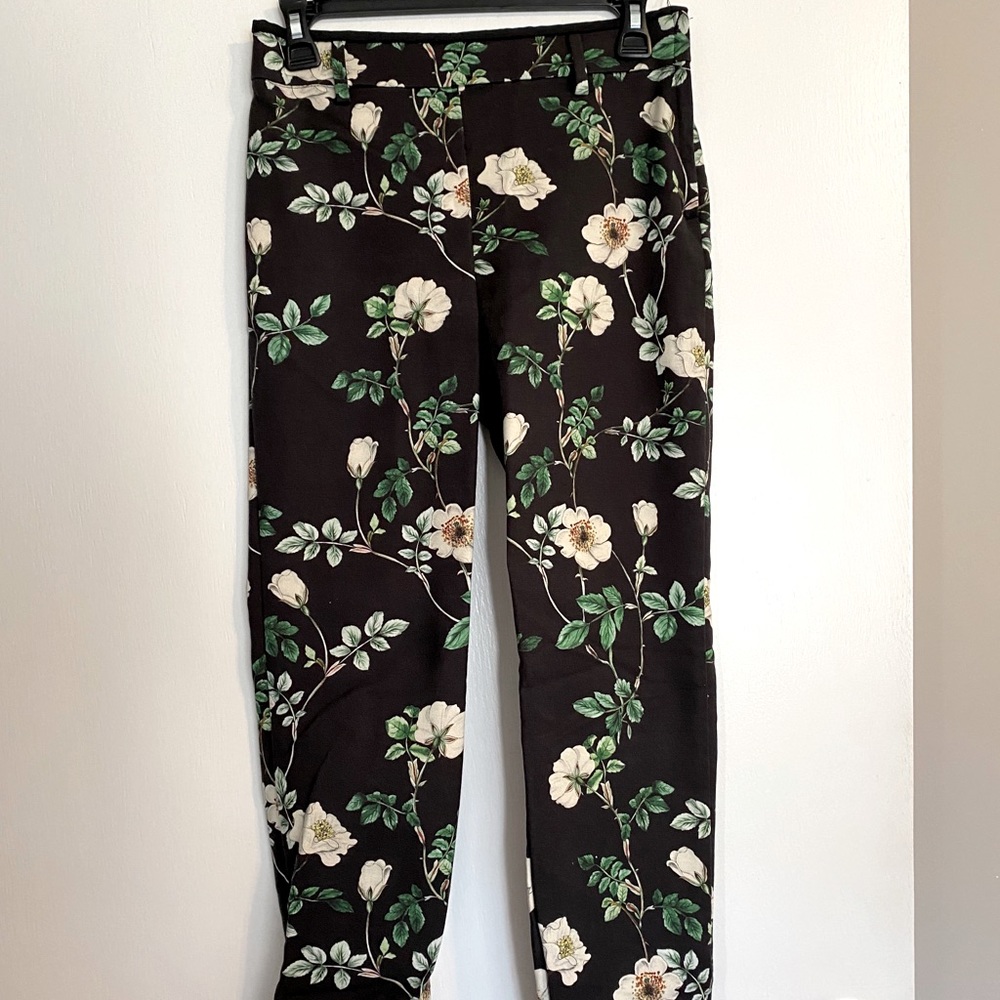 Black Floral Dress Pant
